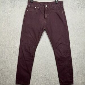 Levis 508 Jeans Mens 29X30 Dark Purple Regular Tapered White Tab Denim Pants